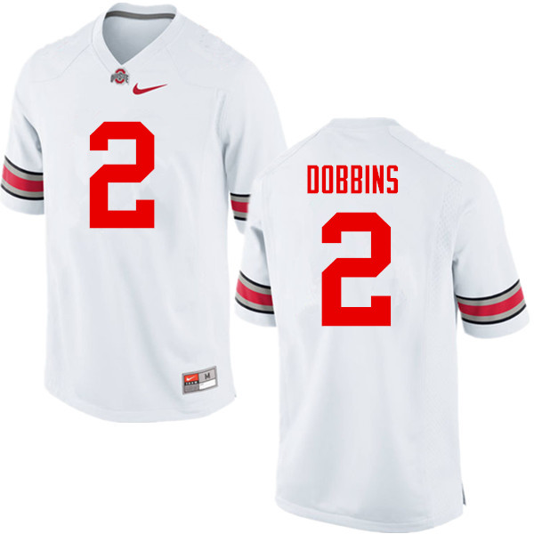Men Ohio State Buckeyes #2 J.K. Dobbins College Football Jerseys Game-White